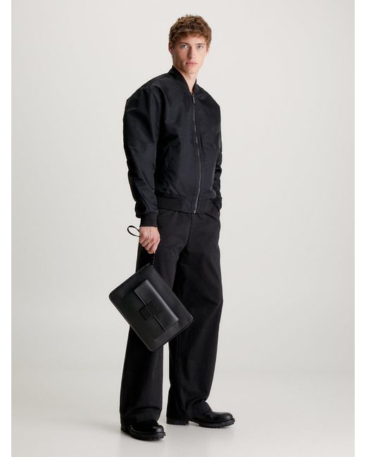 Calvin Klein Black Flat Pouch for men