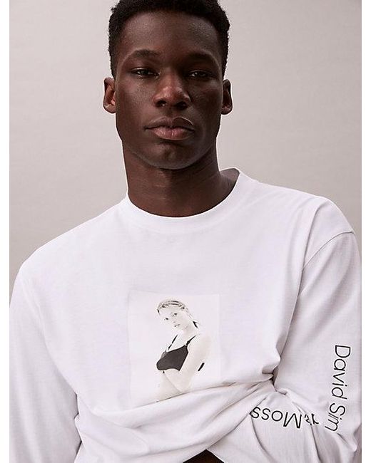 Calvin Klein White Classic Kate Long Sleeve Tee for men