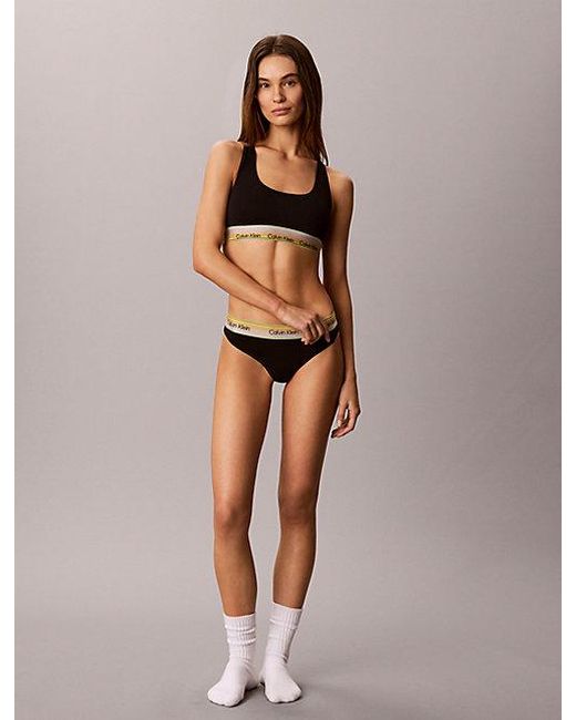 Calvin Klein Ongevoerde Bralette in het Brown