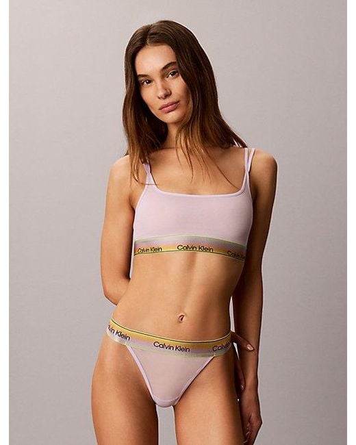 Calvin Klein Purple Bralette Icon Mesh Pride