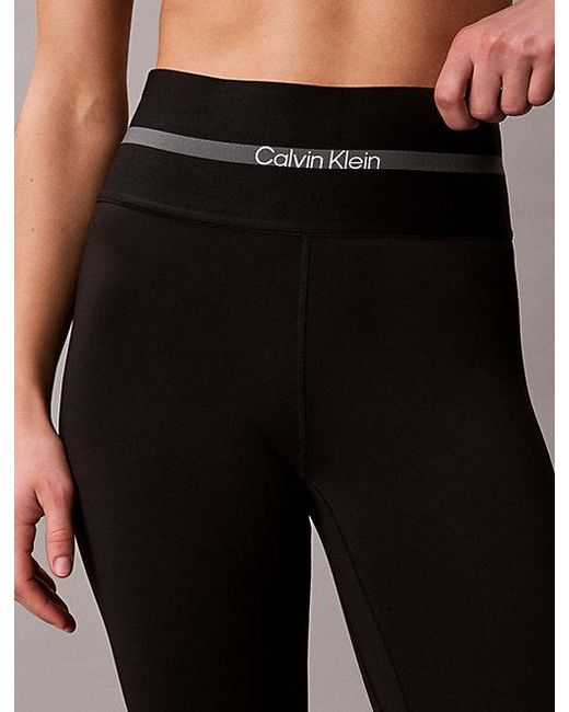 Calvin Klein Black Sport Quick Dry High Rise 7 8 Gym Leggings