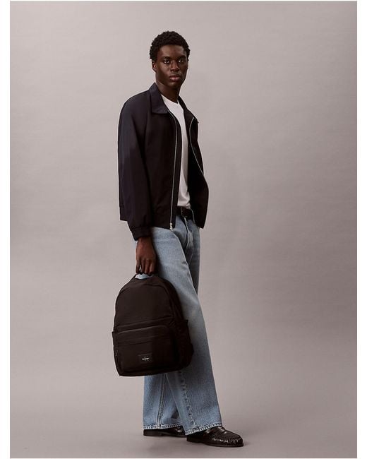 Calvin Klein Gray Nylon Round Backpack for men