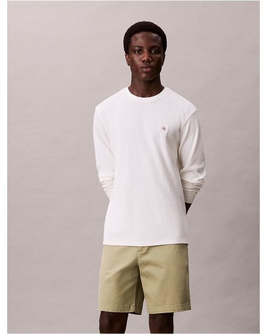 Calvin Klein Natural Refined Stretch Tailored Shorts for men
