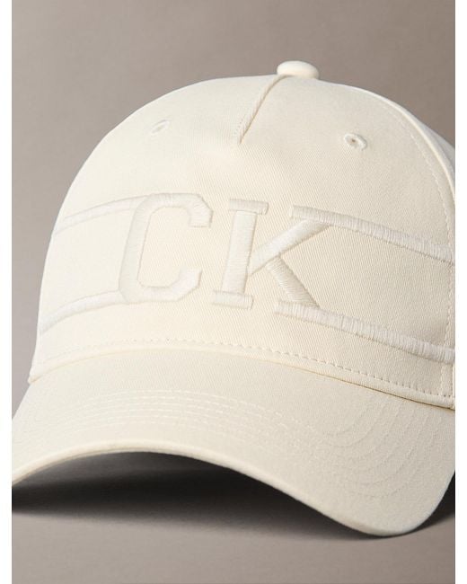Berretto Da Baseball Con Logo Monogramma di Calvin Klein in Natural da Uomo