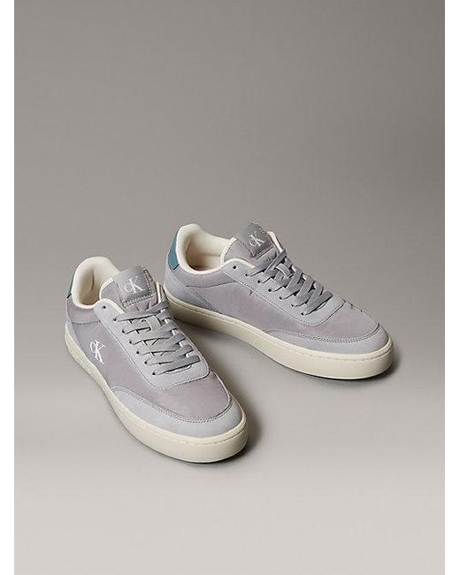 Calvin Klein Leren Sneakers in het Gray voor heren