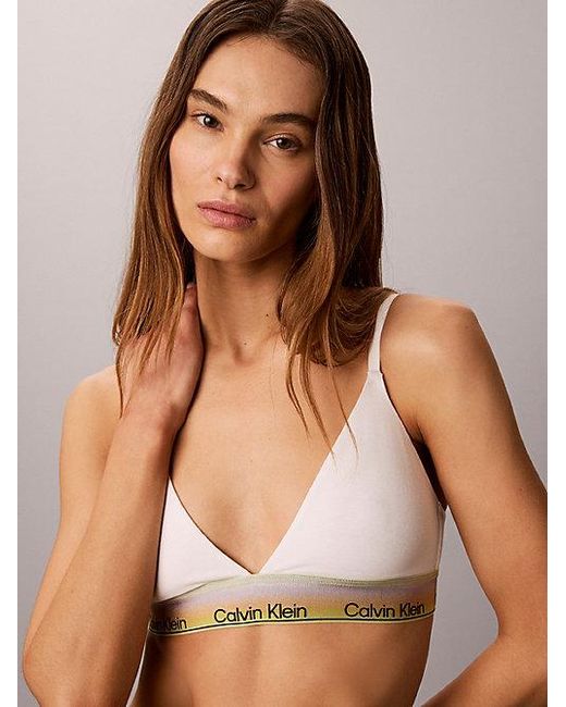 Calvin Klein Black Lightly Lined Triangle Bra Pride
