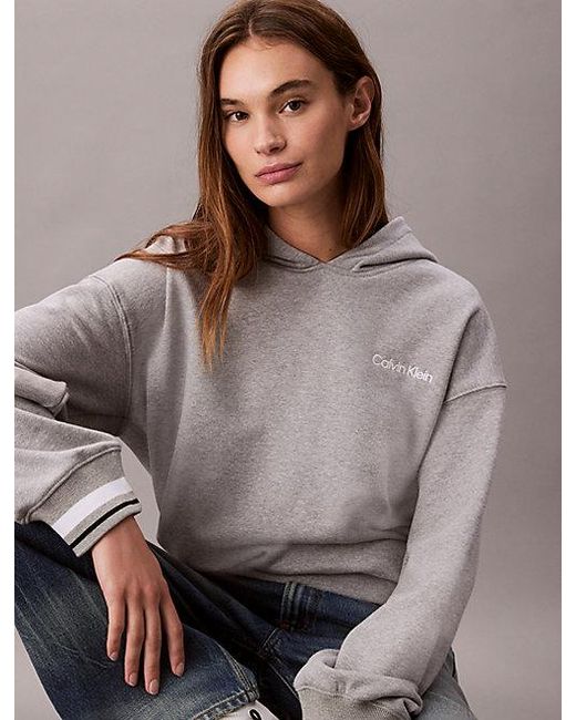 Calvin Klein Gray Sport French Terry Hoodie