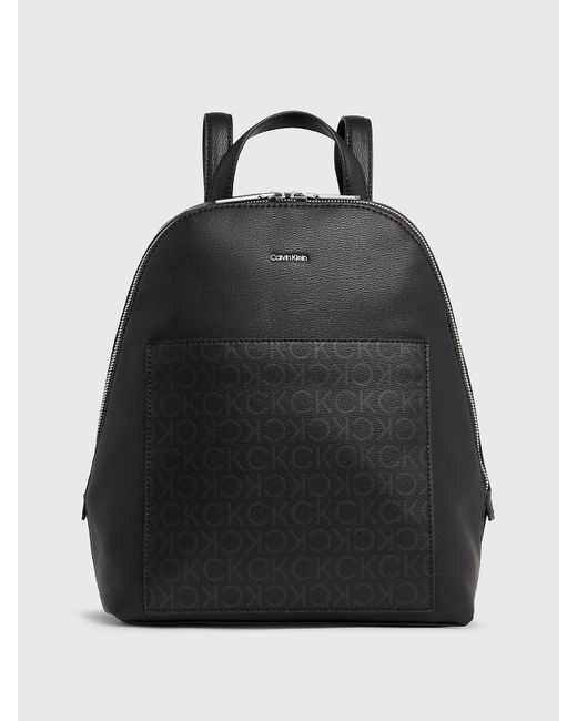 Calvin Klein Black Logo Round Backpack Bag