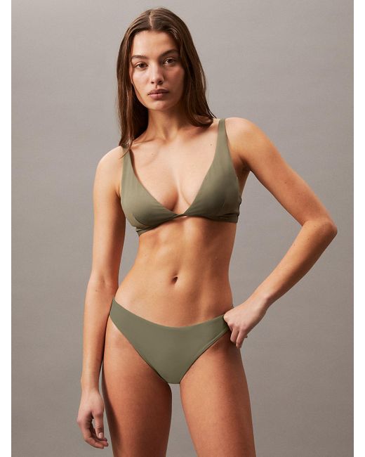 Calvin Klein Brown Triangle Bikini Top