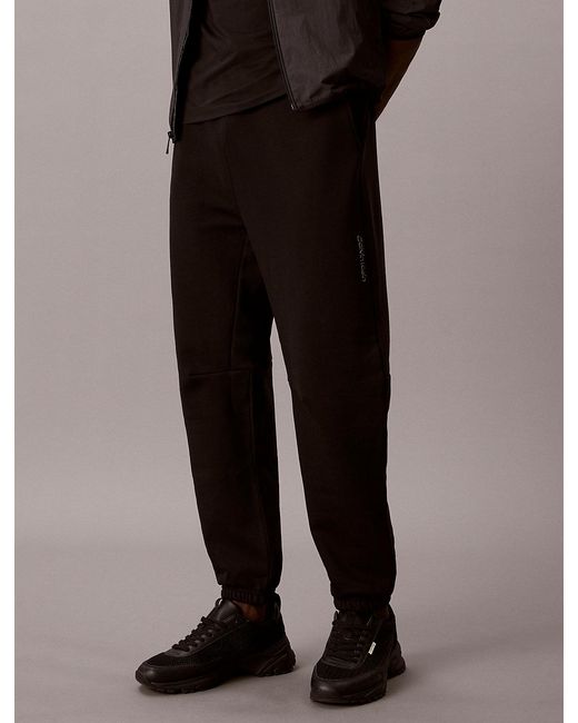 Calvin Klein Brown Cotton Blend French Terry Joggers for men