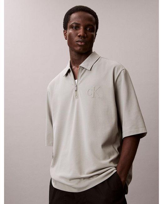Calvin Klein Natural Pima Cotton Polo Shirt for men