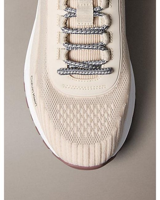 Calvin Klein Natural Trailblazer — Knit Mesh Runner Trainers for men