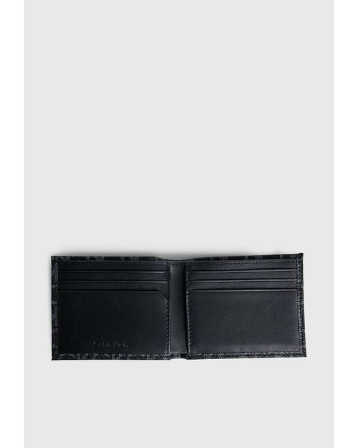 Portefeuille fin anti-RFID avec logo Calvin Klein pour homme en coloris Gray
