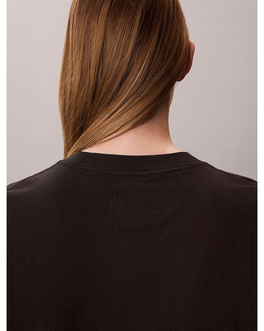 Calvin Klein Black Kate Moss Obsession Small Graphic T-Shirt
