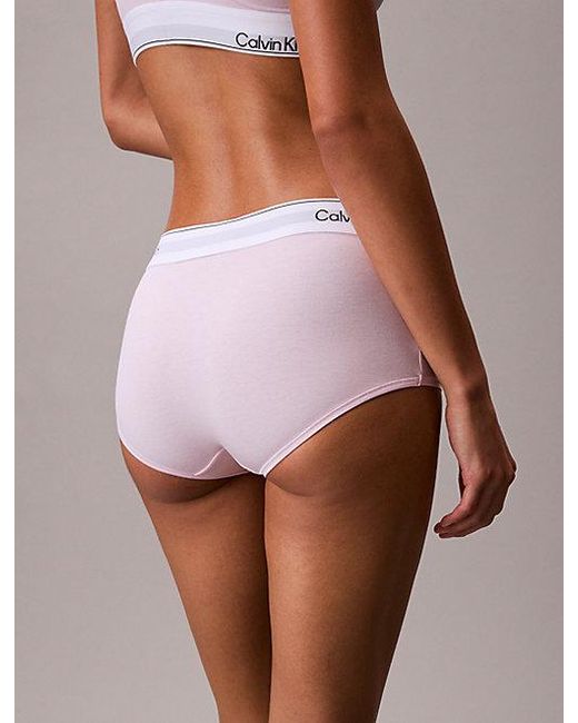 Calvin Klein Pink Boy Shorts Icon Cotton Modal