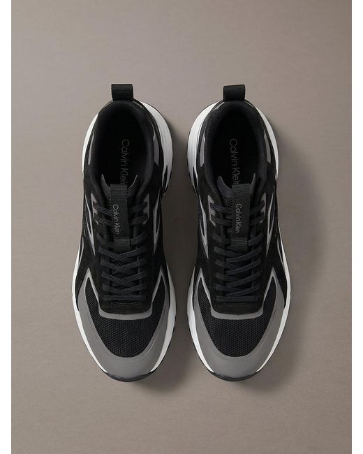 Calvin Klein Metallic Knit Mesh Runner Trainers for men