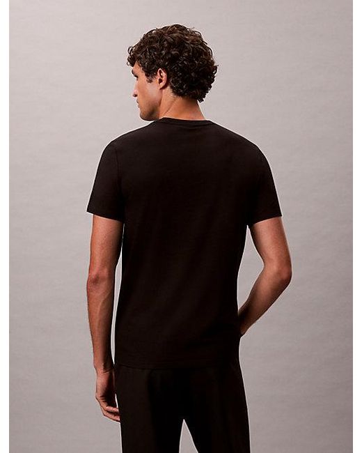 Calvin Klein Black Slim Liquid Touch Cotton T-Shirt for men