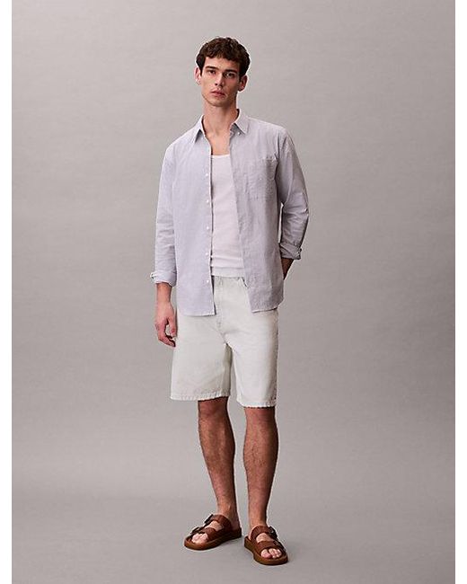 Calvin Klein Purple Jeans 90S Relaxed Denim Shorts for men