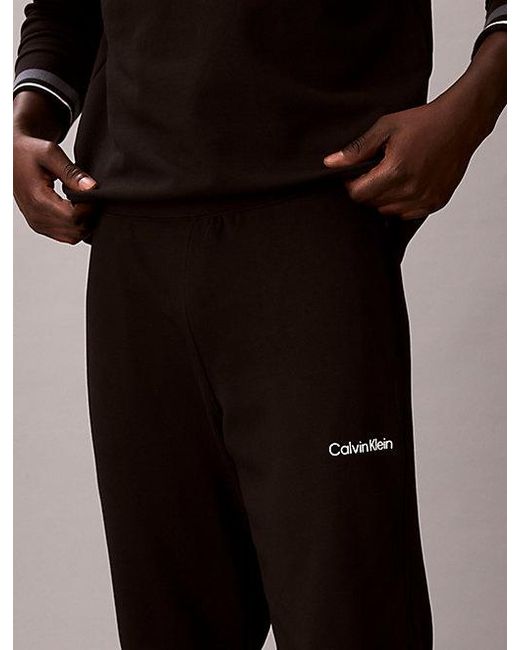 Calvin Klein Black Sport Soft Cotton French Terry Joggers for men