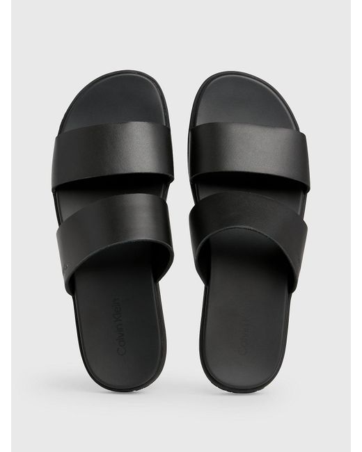 Calvin Klein White Leather Sandals for men