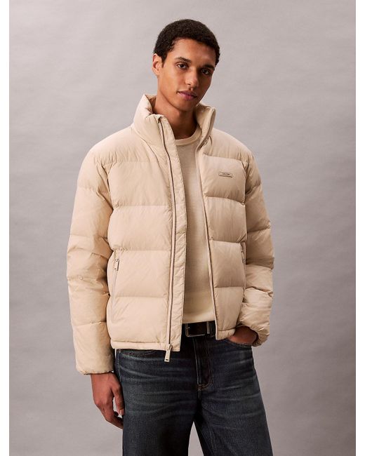 Calvin Klein Natural Channelled Down Puffer Jacket for men