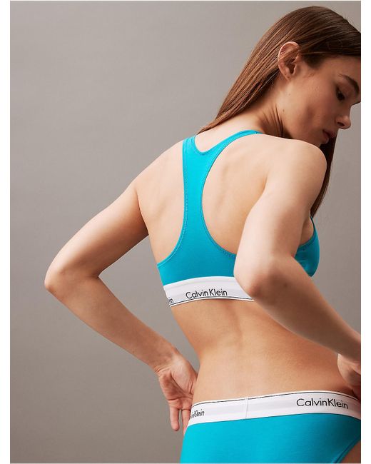 Calvin Klein Blue Icon Cotton Modal Unlined Bralette