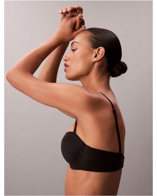Calvin Klein Black Strapless Push Up Bra Perfectly Fit