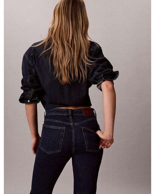 Calvin Klein Blue Archive High Rise Slim Jean