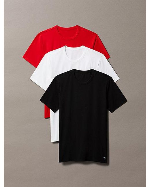 Calvin Klein Blue 3 Pack Slim T-Shirts for men