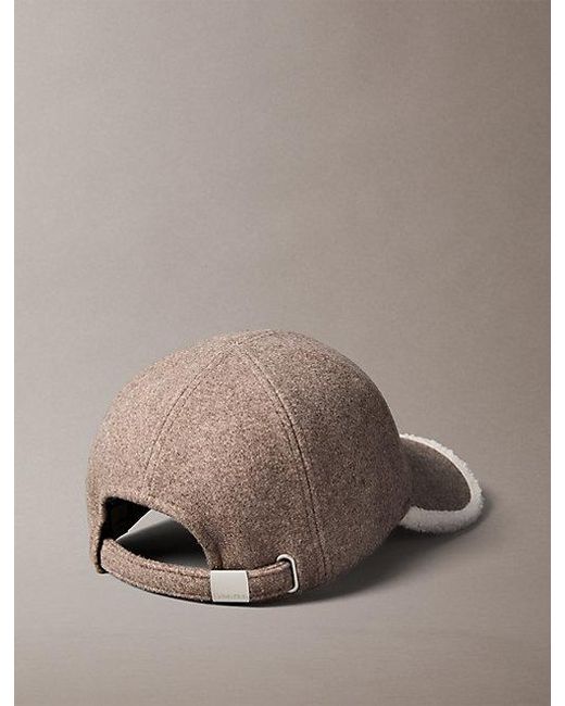 Calvin Klein Multicolor Sherpa Teddy And Felt Monogram Cap