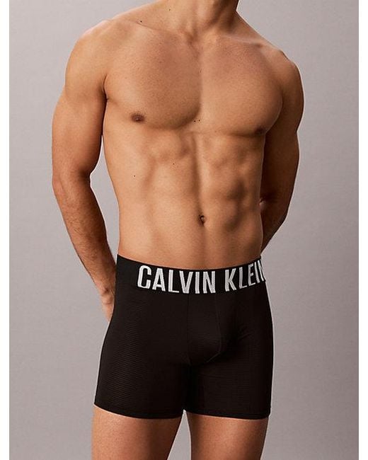 Calvin Klein Black 3 Pack Boxer Briefs Intense Power Air for men