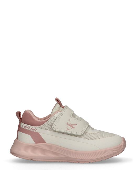 Calvin Klein White Toddlers And Kids Velcro Trainers