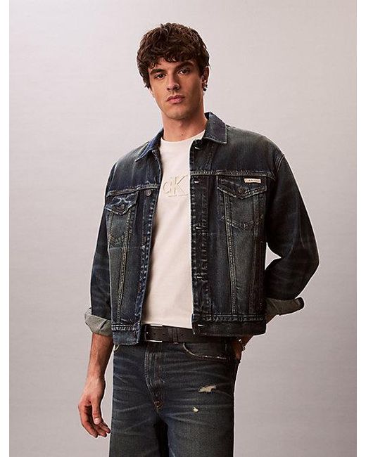 Calvin Klein Gray Jeans Monogram T-Shirt for men