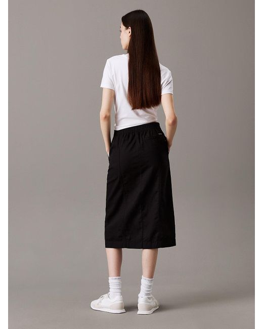 Gonna Midi di Calvin Klein in Black