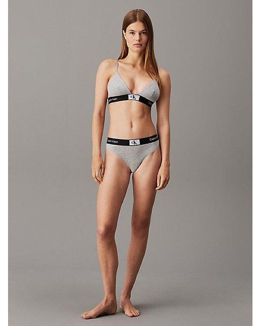 Calvin Klein Gray Triangle Bra Ck96
