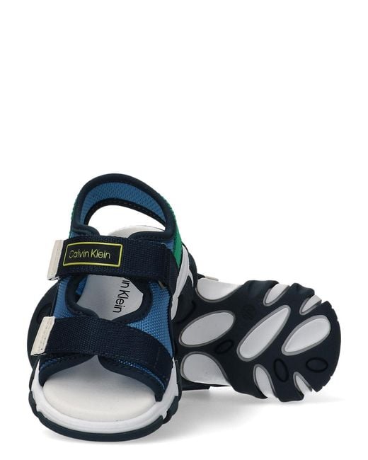 Calvin Klein Green Toddlers And Kids Velcro Sandals for men