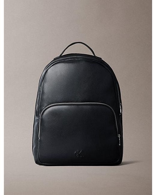 Calvin Klein Blue Logo Webbing Strap Round Backpack for men