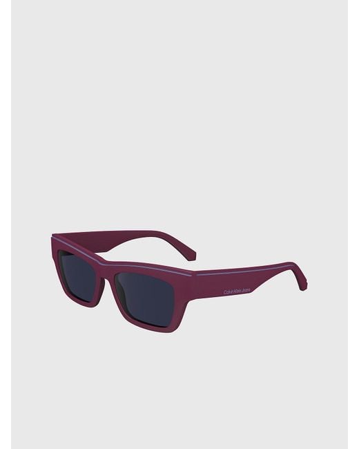 Calvin Klein Purple Modified Rectangle Sunglasses Ckj24602S