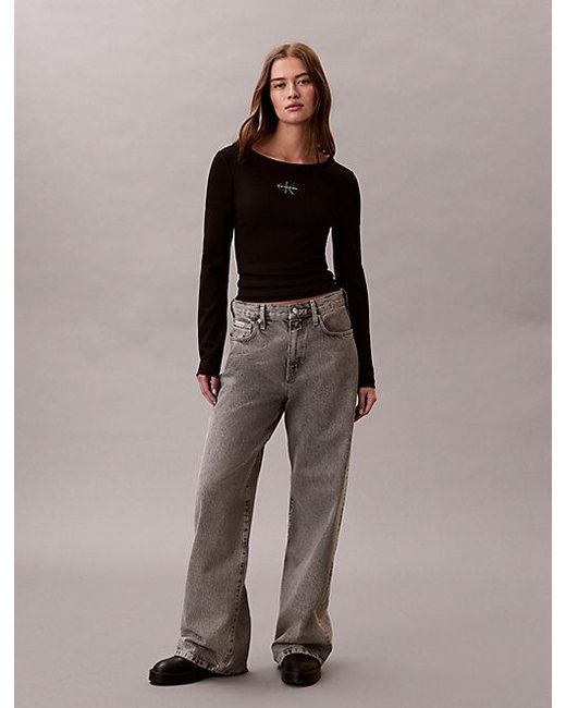 Calvin Klein Black Jeans Monologo U Back T-Shirt