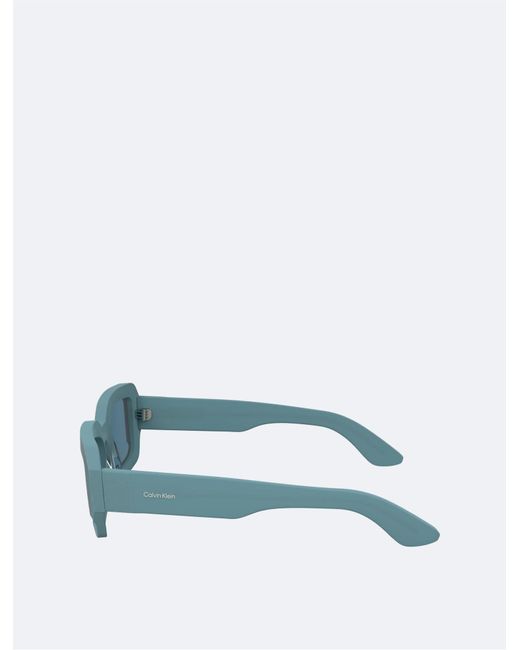Calvin Klein Blue Naturals Modern Rectangle Sunglasses