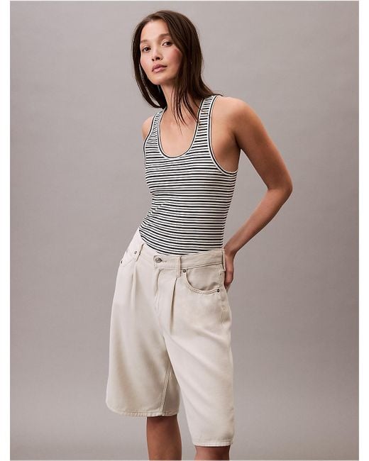 Calvin Klein Multicolor Calvin Klein Ribbed Stripe Tank Top