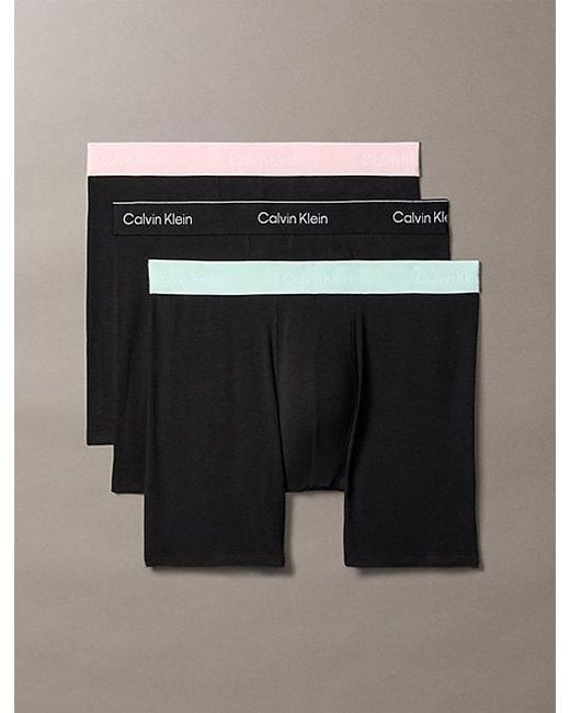 Calvin Klein Black 3 Pack Boxer Briefs for men