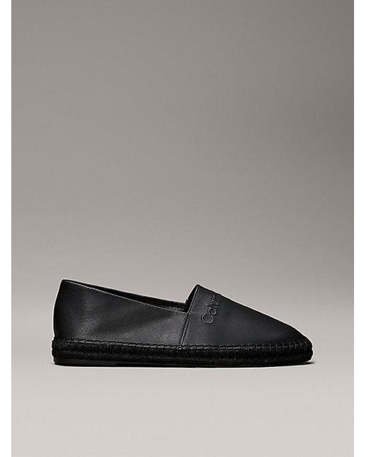 Calvin Klein Leder-Espadrilles in Gray für Herren