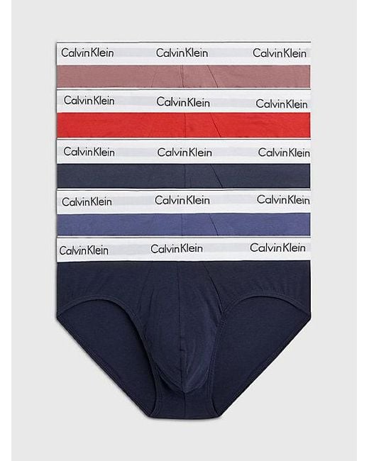 Pack de 5 slips - Modern Cotton Calvin Klein de hombre de color Blue