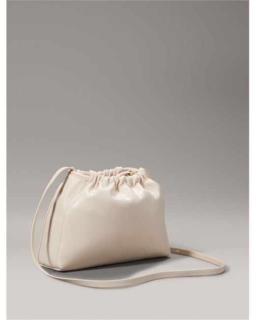 Calvin Klein Natural Drawstring Crossbody Bag