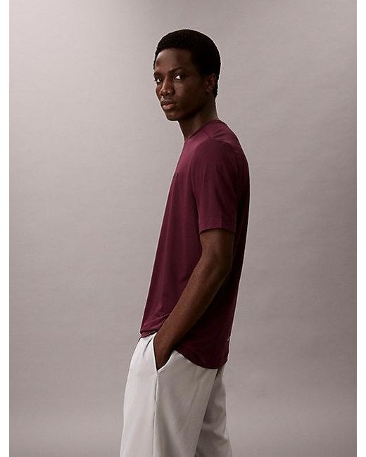Calvin Klein Purple Sport Breathable Anti Wrinkle Travel T-Shirt for men