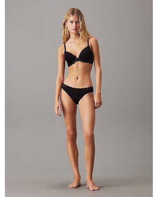 Calvin Klein Black Push Up T-Shirt Bra Seductive Comfort