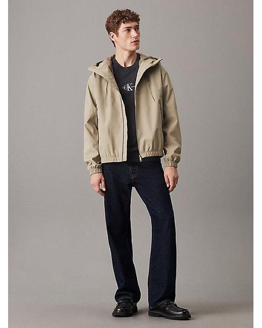 Calvin Klein Technisch Jack Met Capuchon in het Natural voor heren