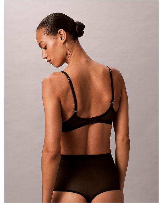Calvin Klein Black Minimalist Mesh High Waist Thong