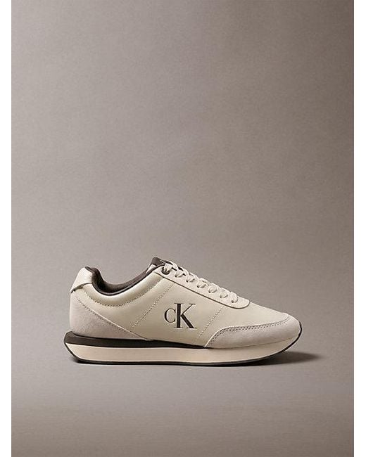Calvin Klein Multicolor Leather Signature Logo Runner Trainers